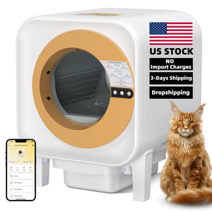 Automatic Self Cleaning Cat Litter Box WiFi Enabled Health Monitoring Real Time Data Tracking 33dB Ultra Quiet for Cat Household