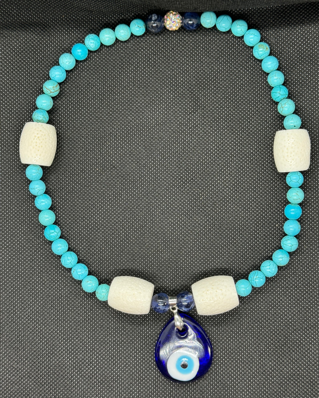 Evil-Eye Aqua Protection Necklace