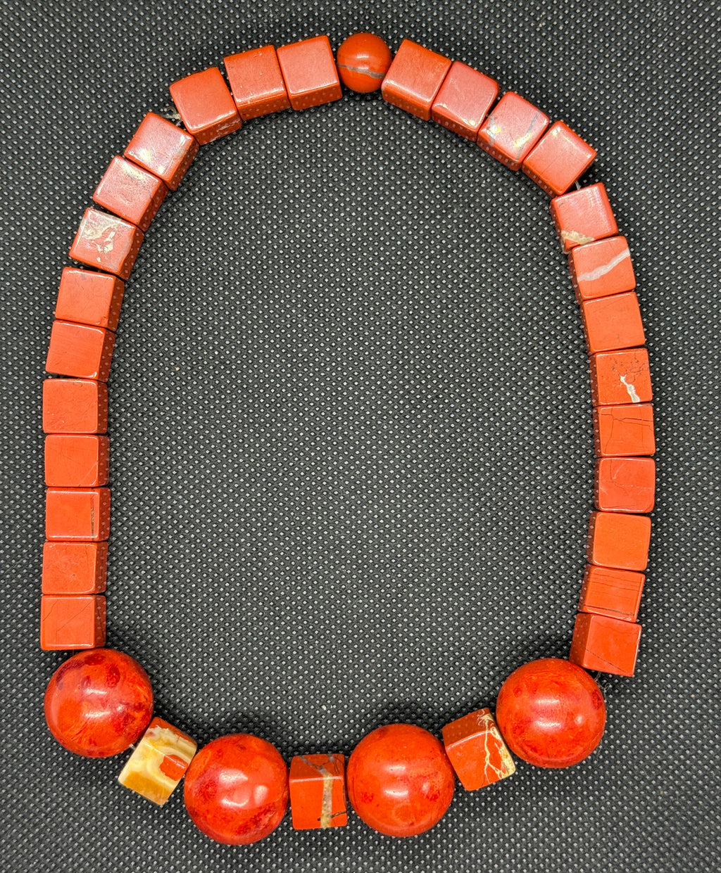 Red Jasper Block Chokelace