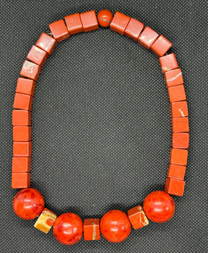 Red Jasper Block Chokelace