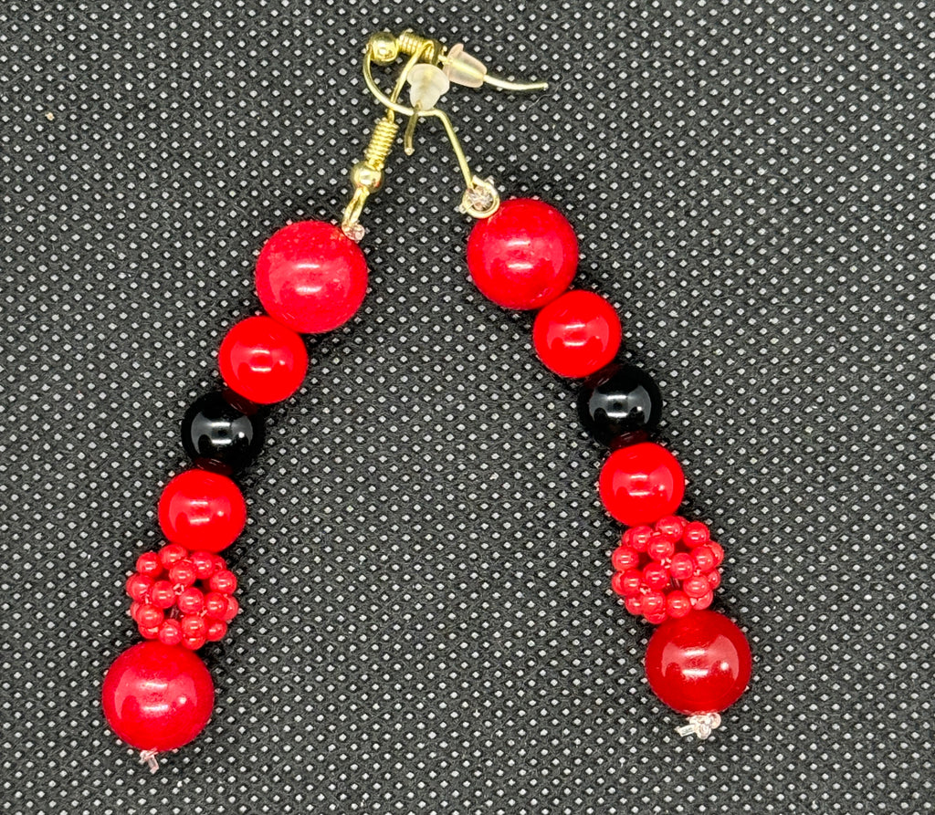 Red Coral Earrings (Pair)