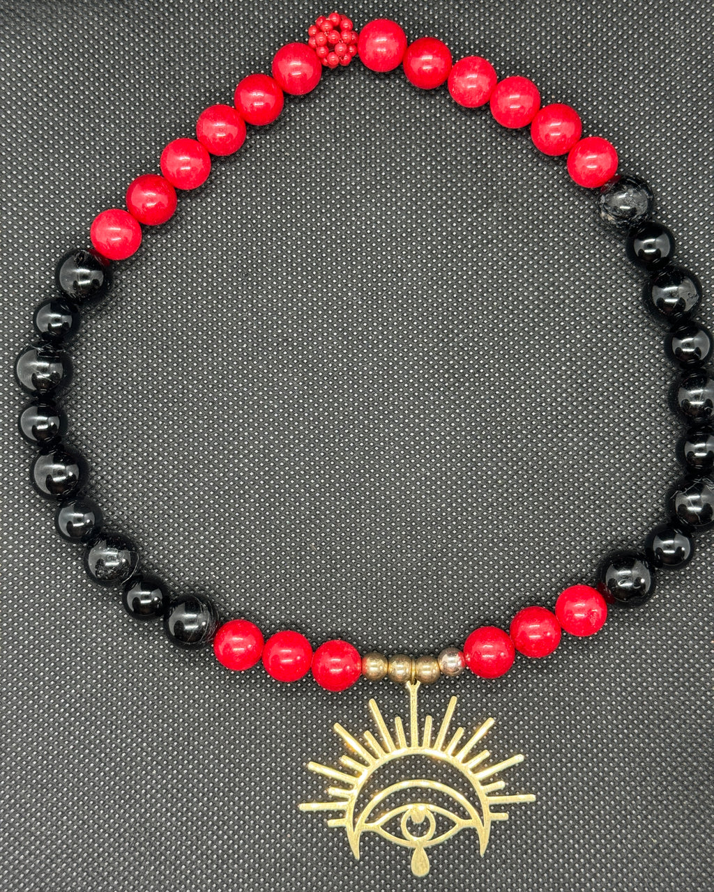 Thrid-Eye Red Coral Choklace