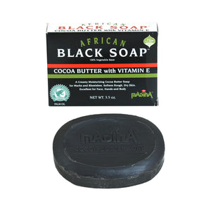 African Cocoa Butter Black Soap - 3½ oz.