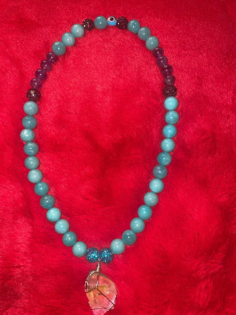 Rainbow Rose Drop (Crystal Necklace) PRIDE